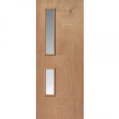 JB Kind Plywood Veneer Paint Grade Glazed FD30 Fire Door (KINTT)