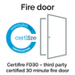 JB Kind Paint Grade Flush Trade FD30 Fire Door