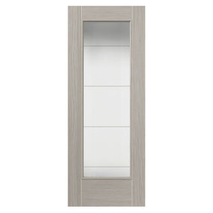 JB Kind Tigris Light Grey Full Glazed Internal Door - Pre Finished