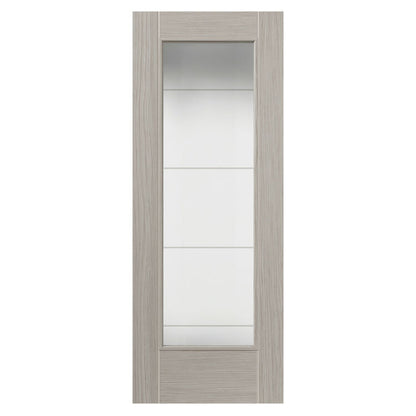 JB Kind Tigris Light Grey Full Glazed Internal Door - Pre Finished