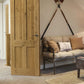 JB Kind Rustic Oak 4 Panel Shaker Style Internal Door - Pre Finished