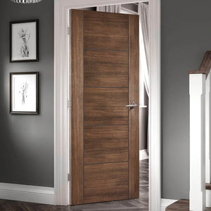 LPD Vancouver Walnut Laminate FD30 Fire Door - Fully Finished