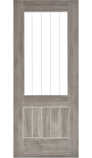 LPD Mexicano Light Grey Laminate Glazed Internal Door - Fully Finished