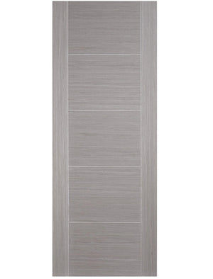 LPD Vancouver Light Grey 5 Panel FD30 Fire Door - Pre Finished