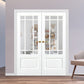 LPD Downham Glazed White Primed Internal Door Pairs