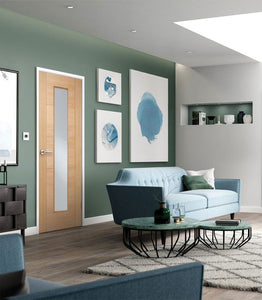 LPD Vancouver Long Light Clear Glass Internal Door - Pre Finished