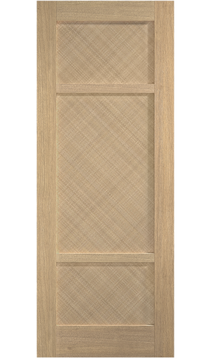 LPD Alvin 3 Panel Rattan Finish Oak Door - Pre Finished