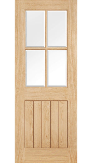 LPD Belize 4 Light Glazed Oak Internal Door - Pre Finished