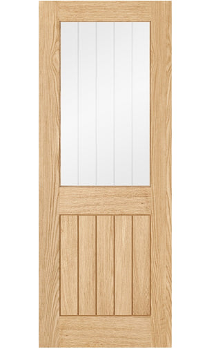 LPD Belize 1 Light Glazed Oak Internal Door - Pre Finished