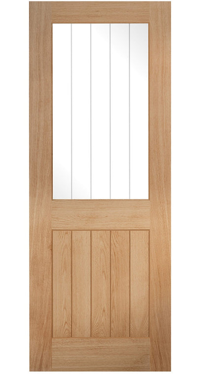 LPD Belize 1 Light Glazed Oak Internal Door - Unfinished