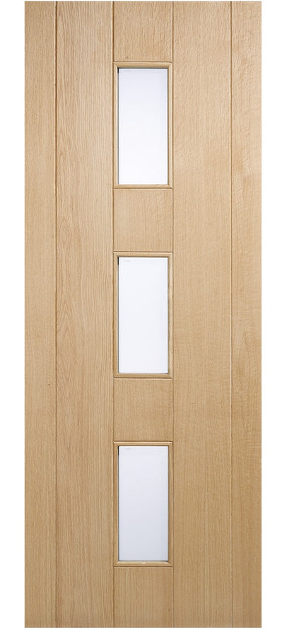 LPD Copenhagen Glazed Oak External Door - Unfinished