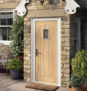 LPD Cottage Glazed Oak External Door - Unfinished