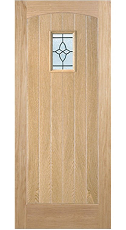 LPD Cottage Glazed Oak External Door - Unfinished