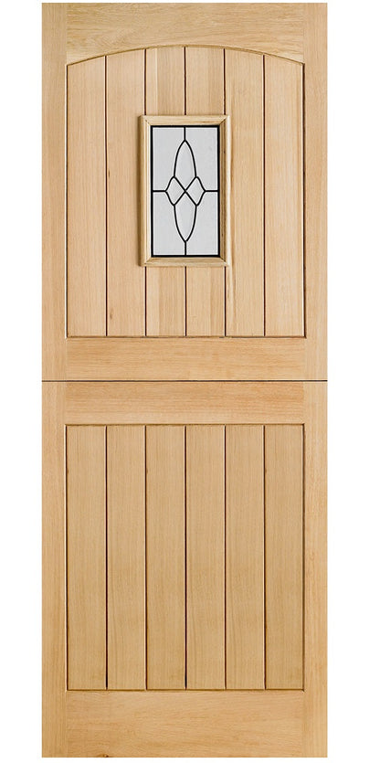 LPD Cottage Stable 1 Light Oak External Door - Unfinished
