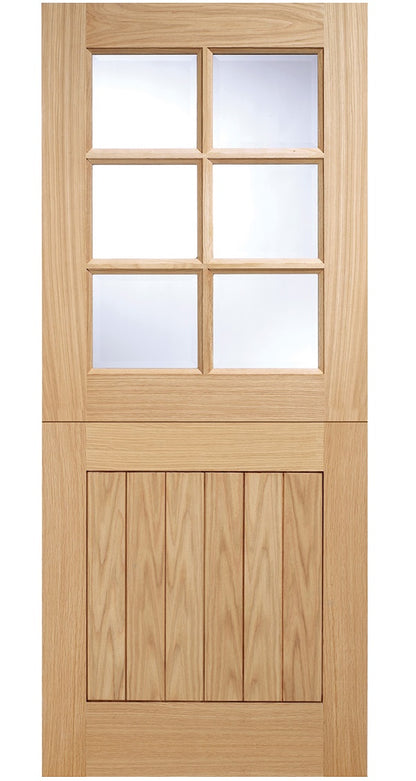 LPD Cottage Stable 6 Light Oak External Door - Unfinished