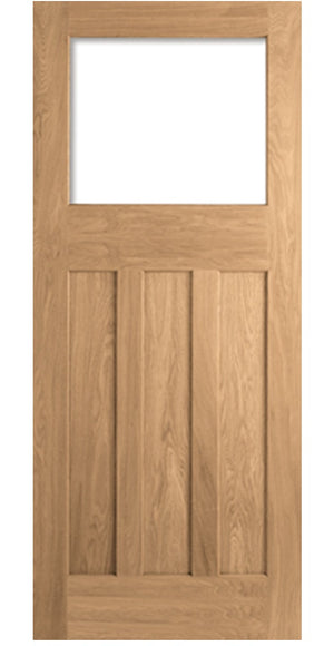 LPD DX 30's Style Unglazed Oak Internal Door - Unfinished