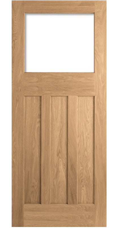 LPD DX 30's Style Unglazed Oak Internal Door - Unfinished