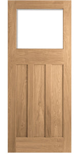 LPD DX 30's Style Unglazed Oak Internal Door - Unfinished