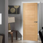 LPD Vancouver 5 Panel Oak FD60 Fire Door - Pre Finished