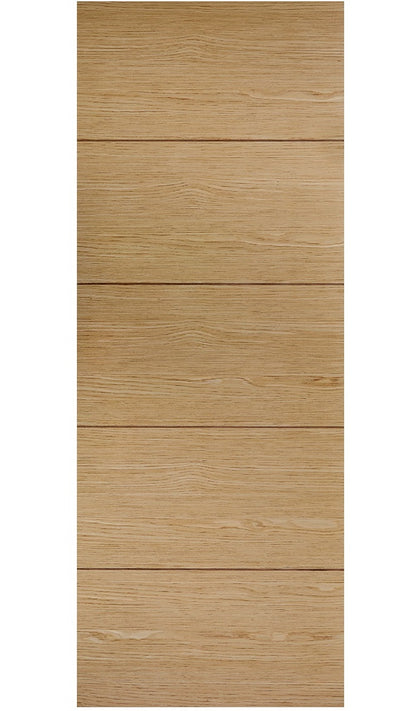 LPD Lille Oak 5 Panel FD30 Fire Door - Pre Finished