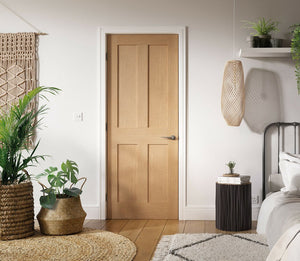 LPD London 4 Panel Oak Internal Door - Unfinished