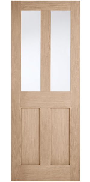 LPD London Glazed 2 Light Oak Internal Door - Unfinished