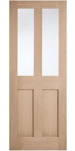 LPD London Glazed 2 Light Oak Internal Door - Unfinished