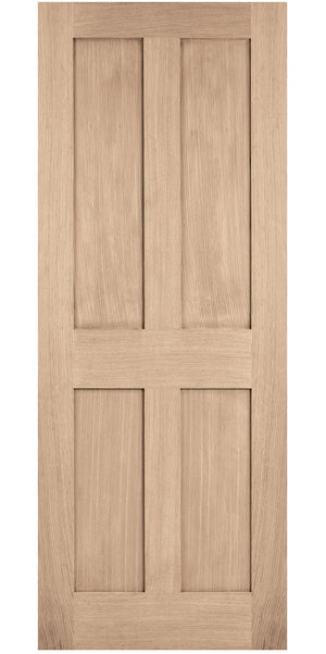 LPD London 4 Panel Oak Internal Door - Unfinished