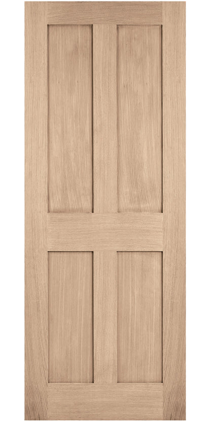 LPD London 4 Panel Oak Internal Door - Unfinished