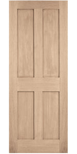 LPD London 4 Panel Oak Internal Door - Unfinished