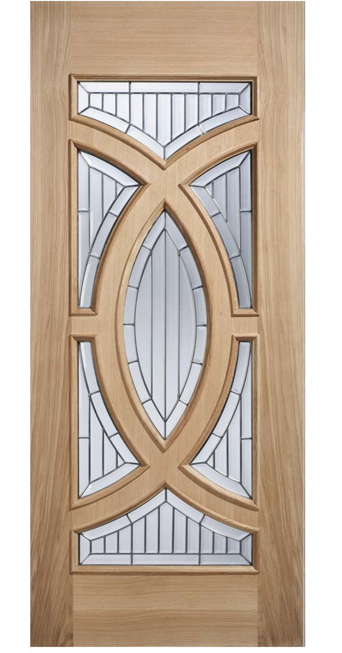 LPD Majestic Glazed Oak External Door - Unfinished