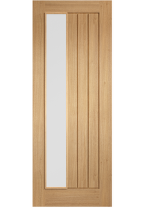 LPD Mexicano Frosted Glazed Offset Oak Internal Door - Pre Finished