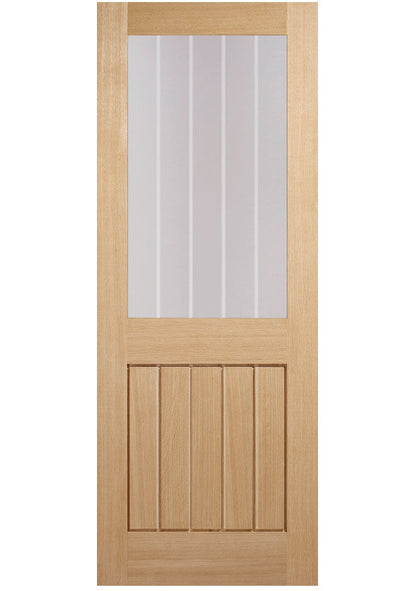 LPD Mexicano Half Light Glazed Oak Internal Door - Unfinished