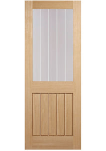LPD Mexicano Half Light Glazed Oak Internal Door - Unfinished