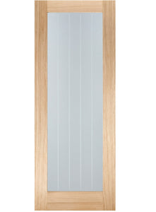 LPD Mexicano Pattern 10 Glazed Oak Internal Door - Unfinished
