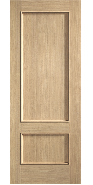 LPD Murcia 2 Panel Traditional Oak FD30 Fire Door - Pre Finished