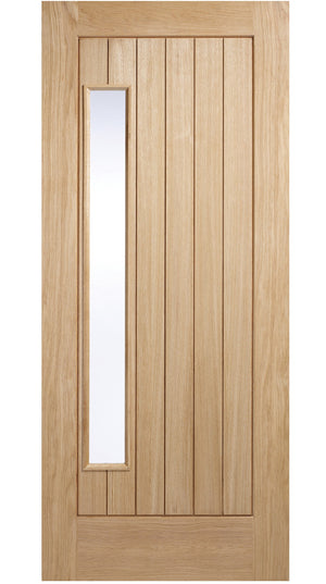 LPD Newbury Glazed Oak External Door - Unfinished