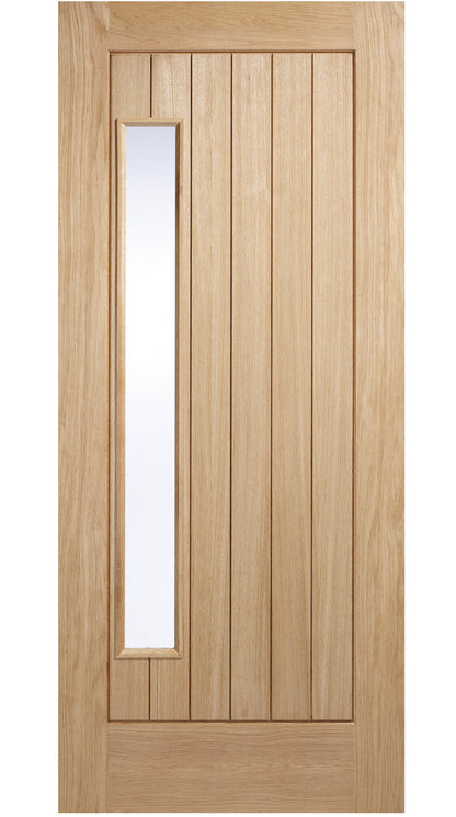 LPD Newbury Glazed Oak External Door - Unfinished