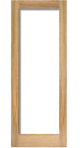 LPD Pattern 10 Clear Glazed 1L Oak Internal Door - Unfinished