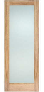 LPD Pattern 10 Frosted Glass 1L Oak Internal Door - Unfinished