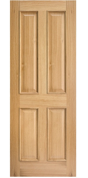 LPD Regency 4 Panel RM2S Oak Internal Door - Unfinished