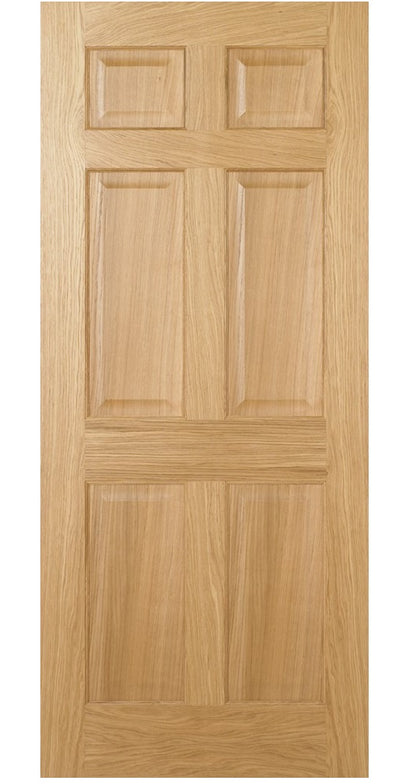 LPD Regency 6 Panel Oak FD30 Fire Door - Pre Finished