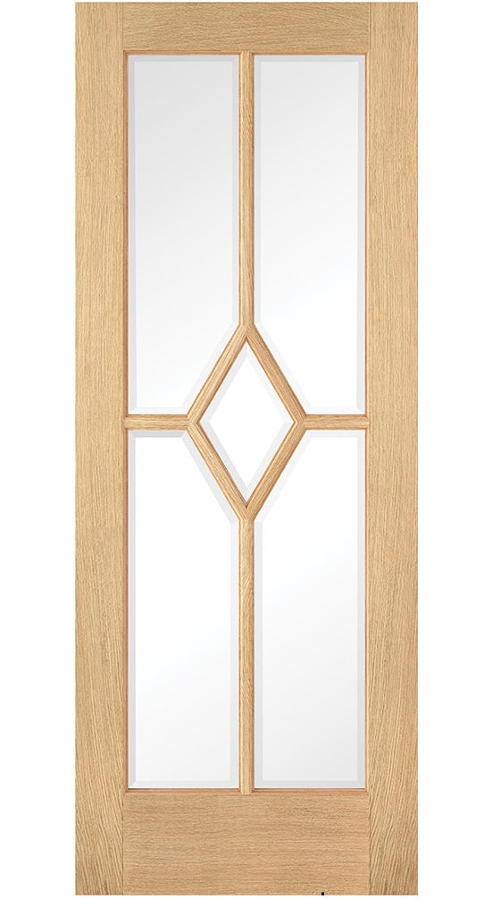 LPD Reims Glazed 5L Oak Internal Door - Pre Finished