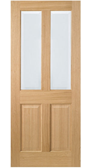 LPD Richmond Clear Glazed 2L Oak Internal Door - Pre Finished