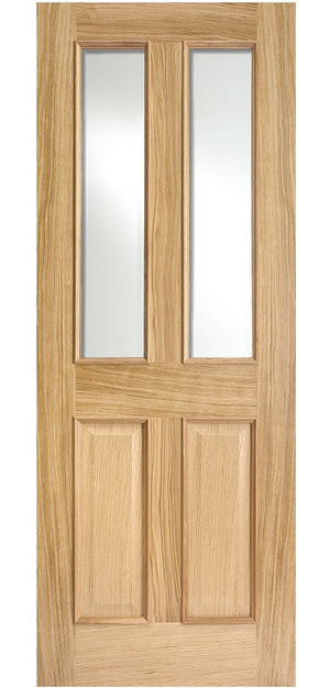 LPD Richmond RM2S Clear Glazed 2L Oak Internal Door - Unfinished