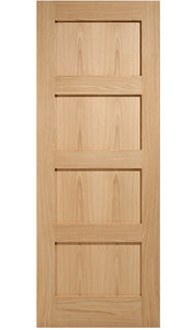 LPD Shaker Style 4 Panel Oak Internal Door - Pre Finished