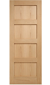 LPD Shaker Style 4 Panel Oak Internal Door - Unfinished