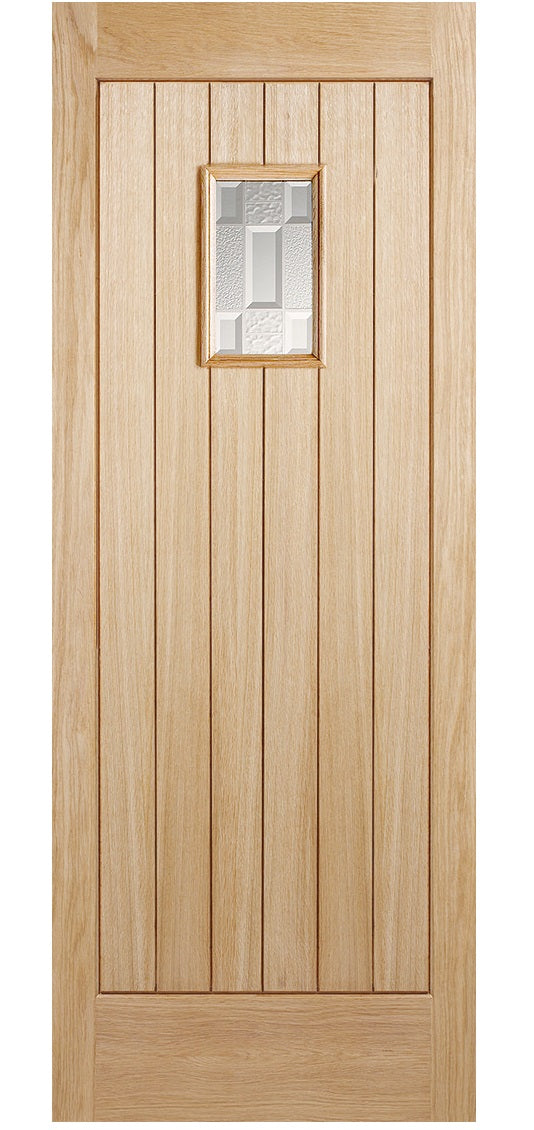 LPD Suffolk Glazed Oak External Door - Unfinished