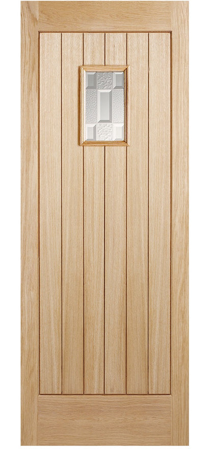 LPD Suffolk Glazed Oak External Door - Unfinished