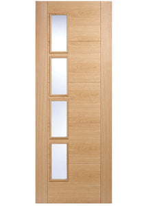 LPD Vancouver 4 Light Clear Glass Offset Internal Door - Pre Finished